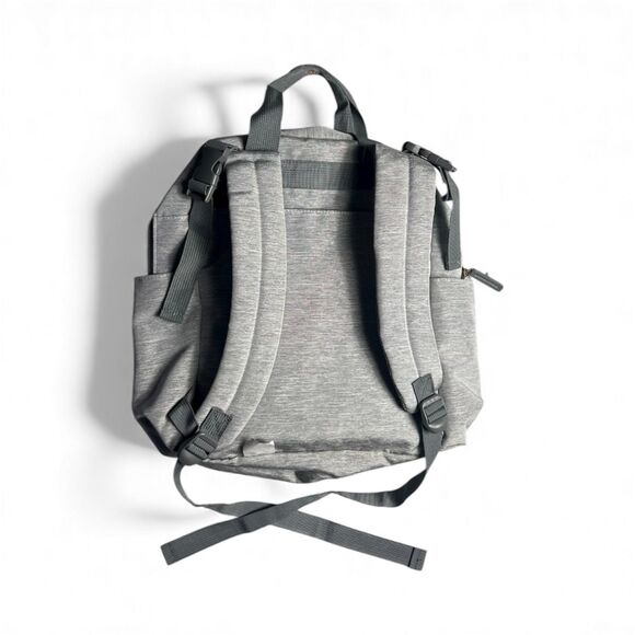 Eddie Bauer Alpine Backpack Diaper Bag Gray PEVA Changing Pad Included Spacious - Picture 3 of 7